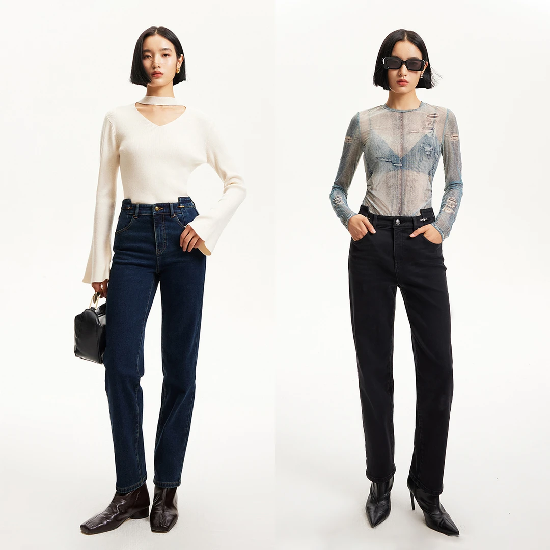 【达人专属】【VEROMODA】牛仔裤金九分牛仔裤324349031