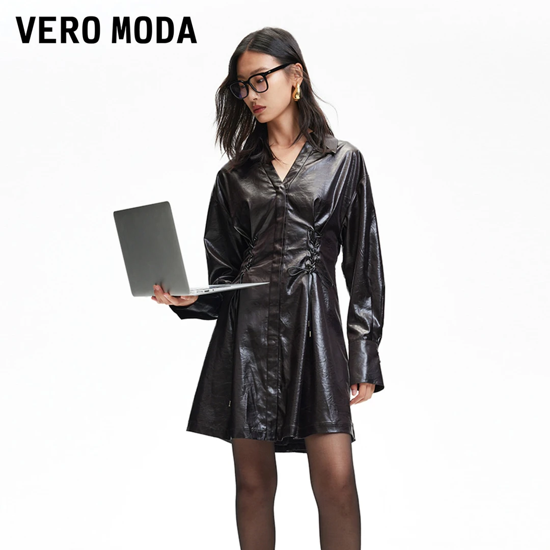 【粉丝专属】Vero Moda连衣裙女光泽感面料连衣裙美拉德32517D001