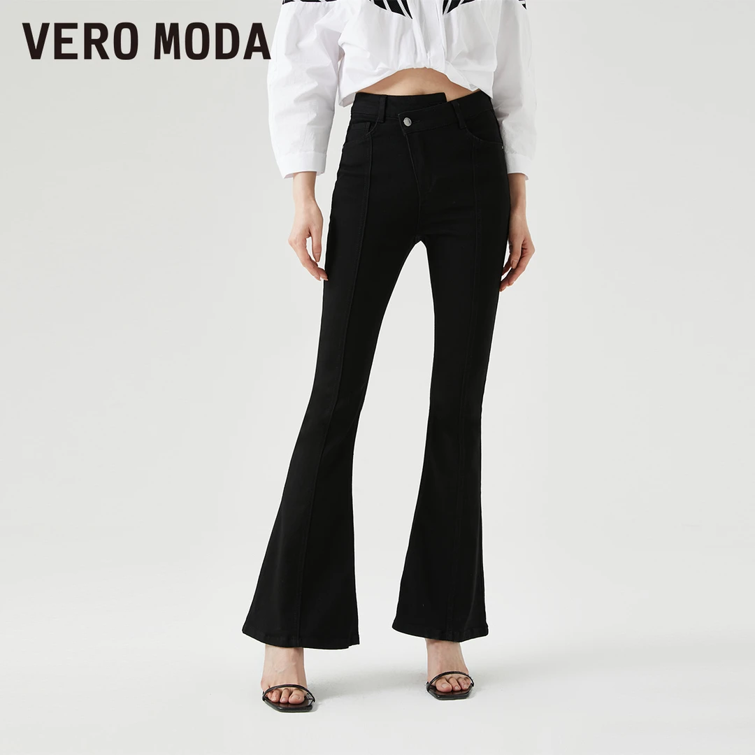 【达人专属】Vero Moda牛仔裤浪漫女装弹力显瘦港风喇叭裤324132038