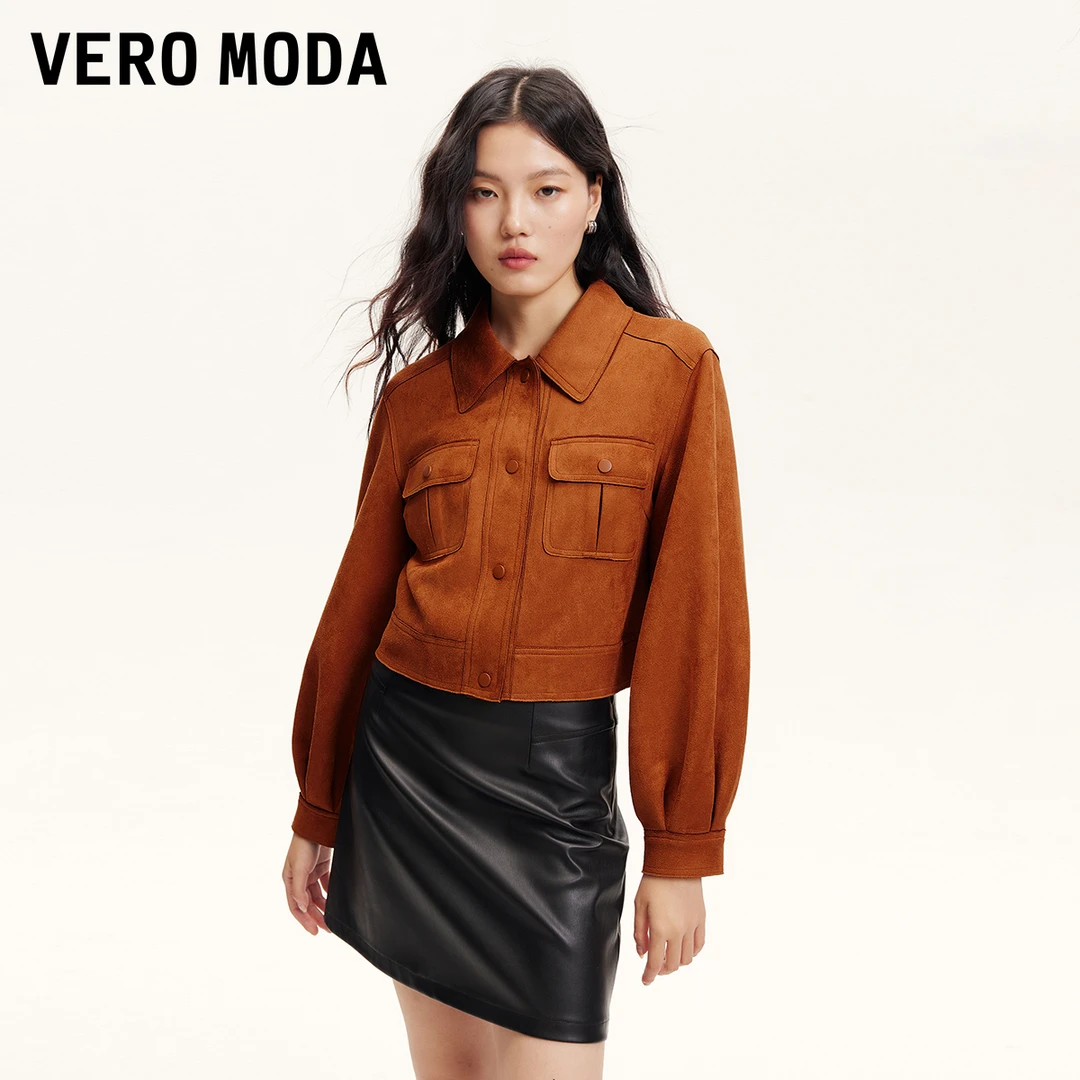 Vero Moda夹克外套新款休闲百搭宽松纯色上衣流光风气质324317007