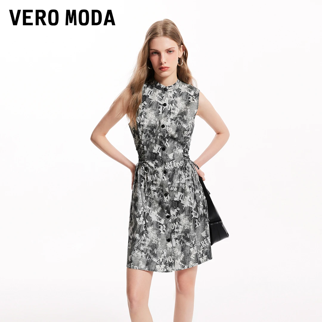 【达人专属】Vero Moda高能感连衣裙女立领短裙3243SZ005