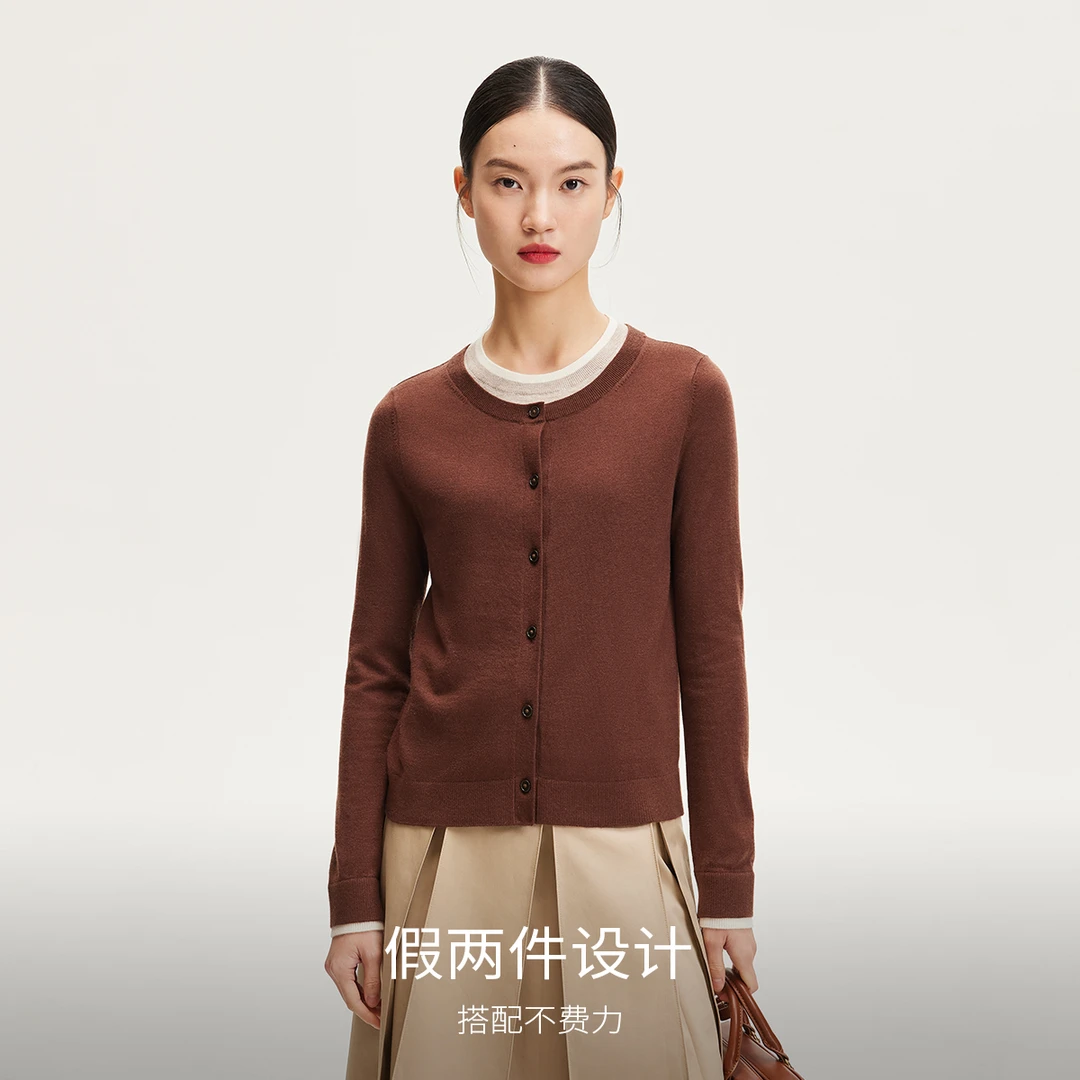 【粉丝专属】Couture Made针织衫假两件撞色套头针织衫325124027