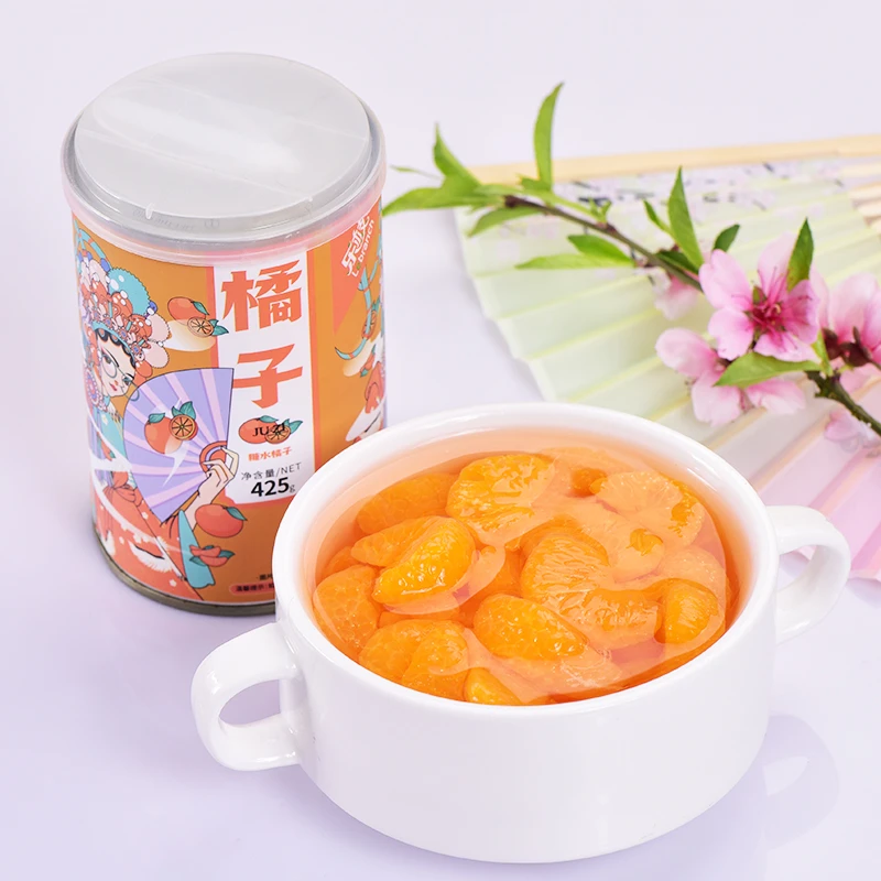 橘子罐头一整箱砀山新鲜水果清甜I糖水罐头2/4/6罐装午后休闲餐饮