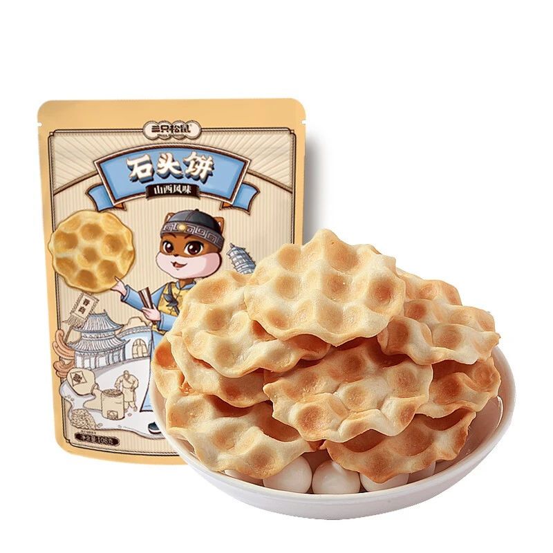 三只松鼠石头饼1袋营养独立酥脆J规格品牌口感发货随机美味饼干