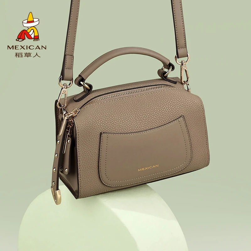 Mexican/稻草人时尚枕头包女士休闲斜挎包复古单肩包妈妈新款枕头