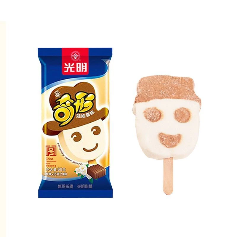 光明奇形娃娃雪糕68克/支(香草+巧克力味）