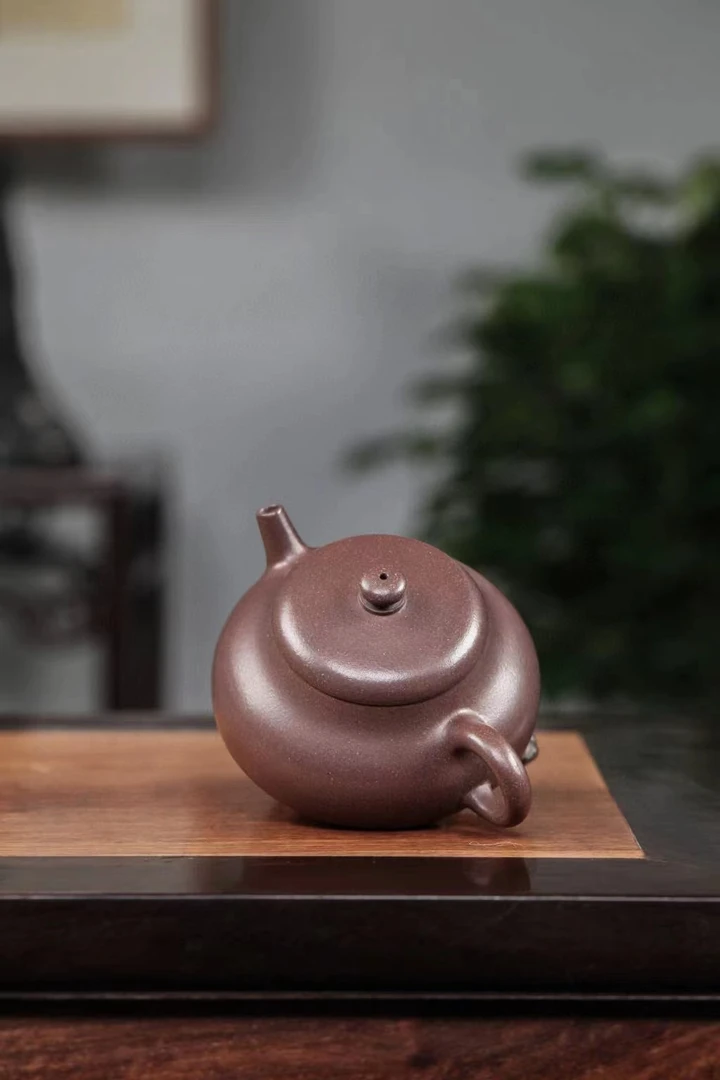 华匠【静乐】手工紫砂茶壶紫玉金砂160cc