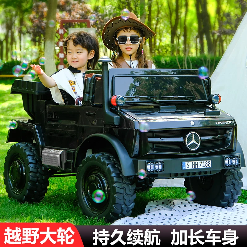 新款奔驰儿童电动车无刷工程四轮越野车亲子童车可坐大人玩具车