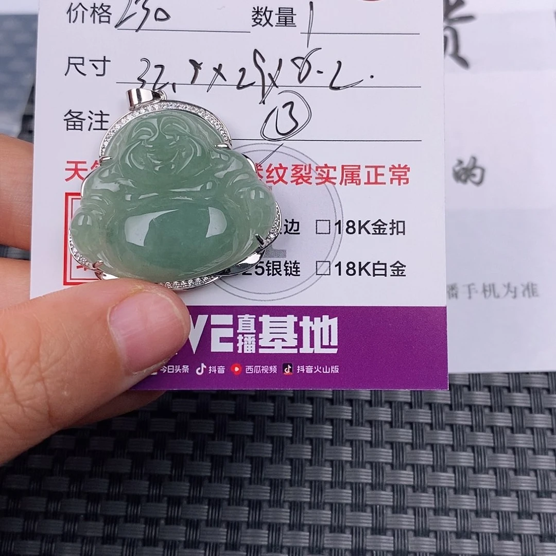 翡翠颈饰银S925镶嵌艳**