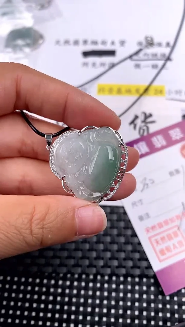 【闪购商品】翡翠颈饰银S925镶嵌吊坠