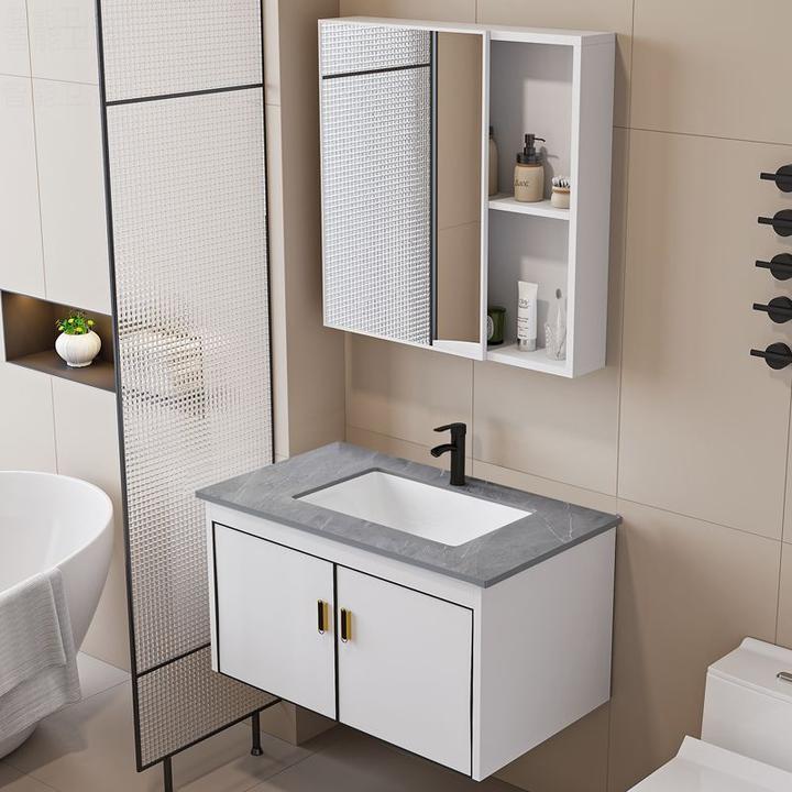 卫生间太空铝浴室柜组合卫浴洗脸盆柜套装一体洗漱台简约洗手盆池