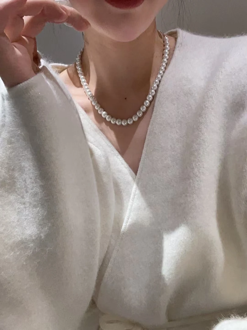 合金亚克力项链 老赵服饰 轻奢百搭珠珠项链 21AU2722