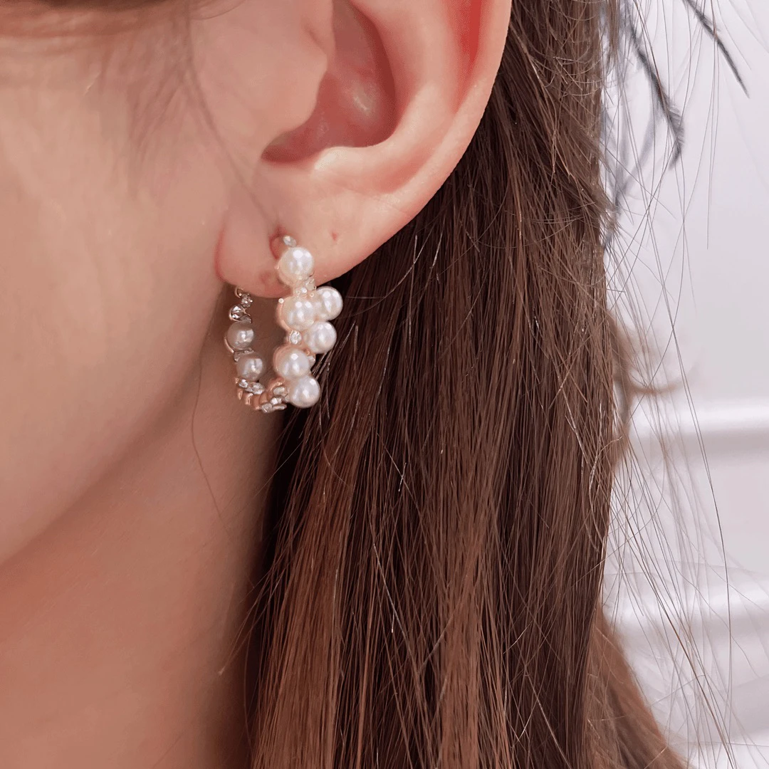 钛钢仿珍珠耳饰 老赵服饰 气质珠珠耳环 21AU2633