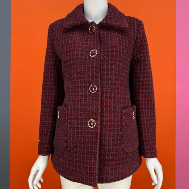 中老年女装加绒上衣冬季新款洋气长袖妈妈装开衫时尚棉服短款外套