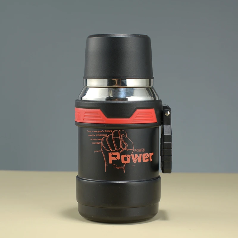 高档保温杯316钢底户外水杯双盖矮胖杯子开学用小学生杯子