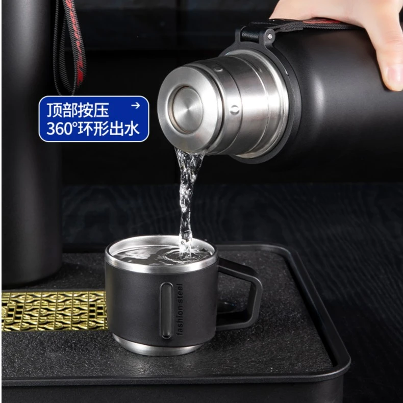 琪虎316不锈钢保温杯全钢大容量保冷加厚泡茶杯学生户外便携水杯