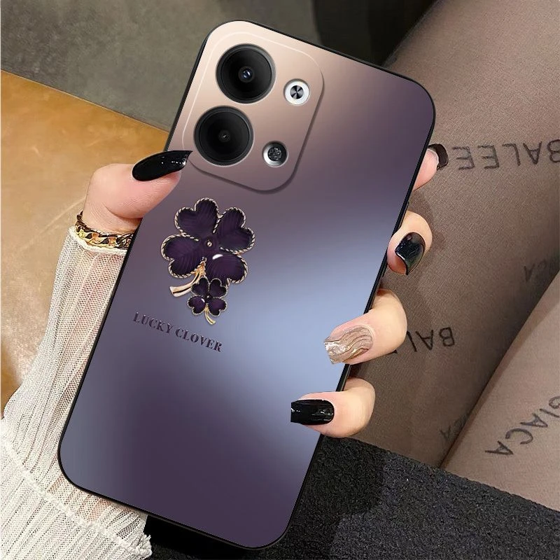 适用于OPPOReno9 Reno9Pro手机壳四叶草+全包防摔硅胶软壳超薄套T