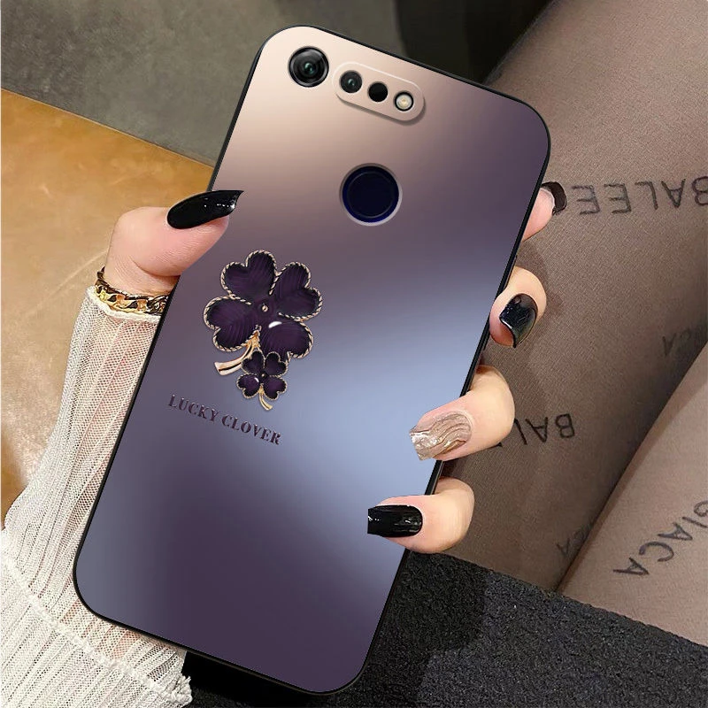 幸运四叶草华为荣耀V20手机壳新款硅胶软壳荣耀V10全包防摔情侣款