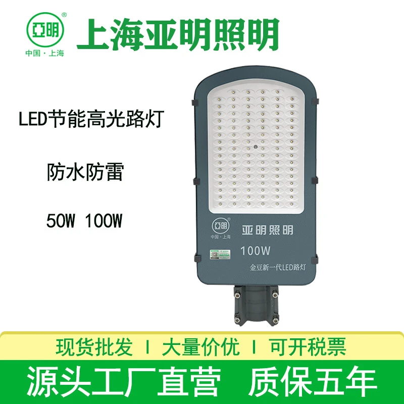 上海亚明路灯小金豆防水50W100W工程乡村马路高速公路LED路灯头