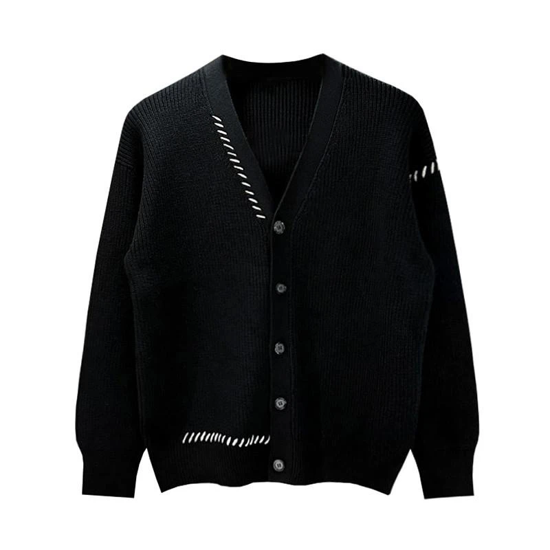 男士开衫针织衫冬季加厚外穿保暖上衣日系复古休闲个性毛衣外套男