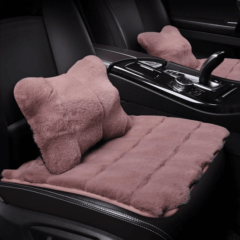 轻奢汽车坐垫冬季毛绒车用单片后排?椅垫子冬天保暖毛垫通用座垫