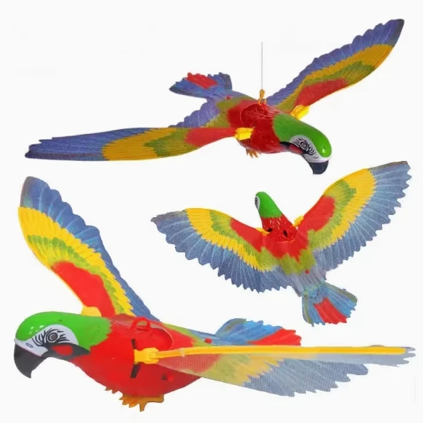 网红飞鸟玩具儿童仿真电动发光吊线老鹰鹦鹉3-6岁男女孩宝宝礼物