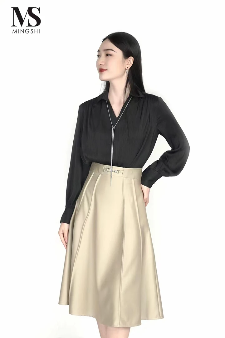 MS气质时尚长袖百搭衬衫