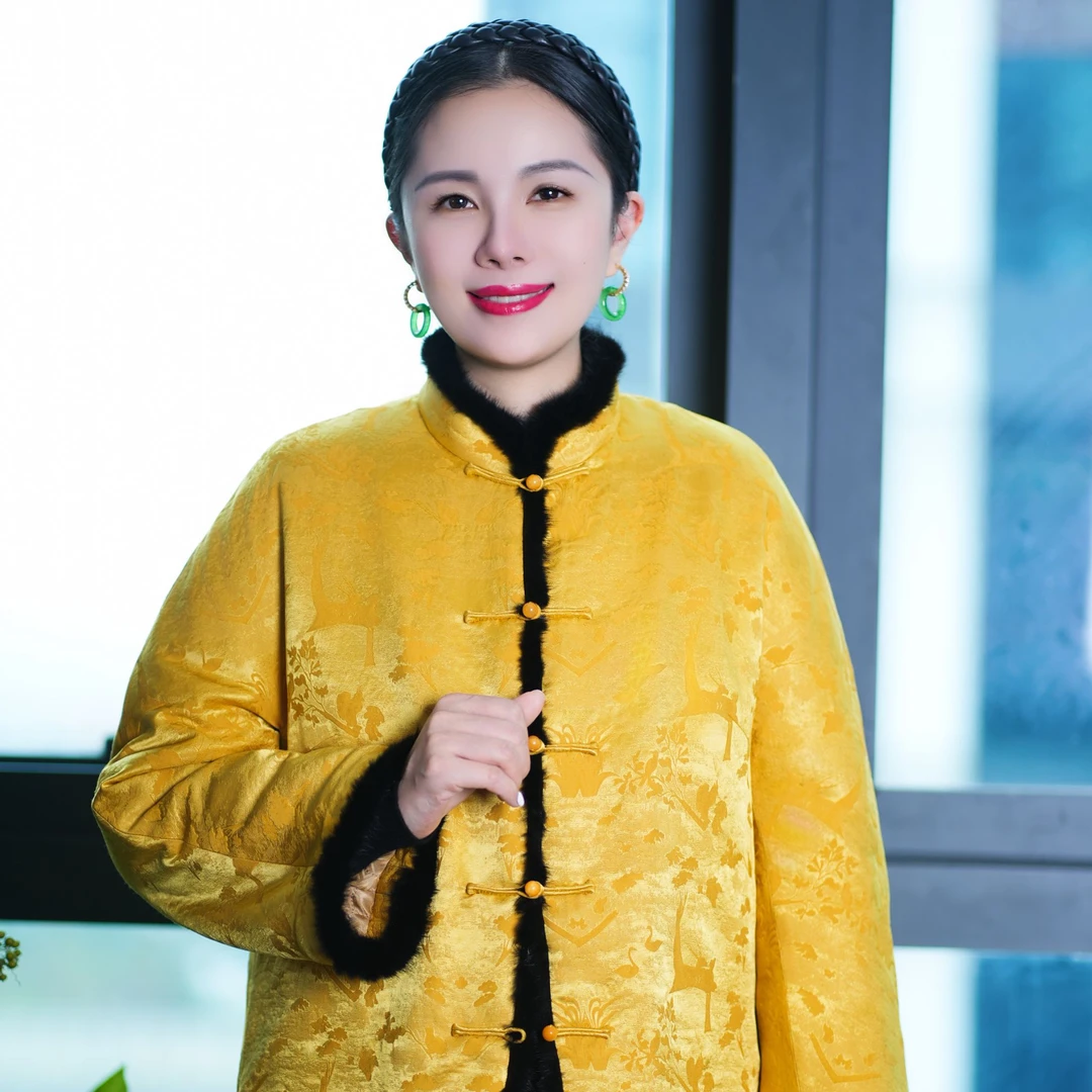 丝毛立领新中式中国风棉服AG32YR221