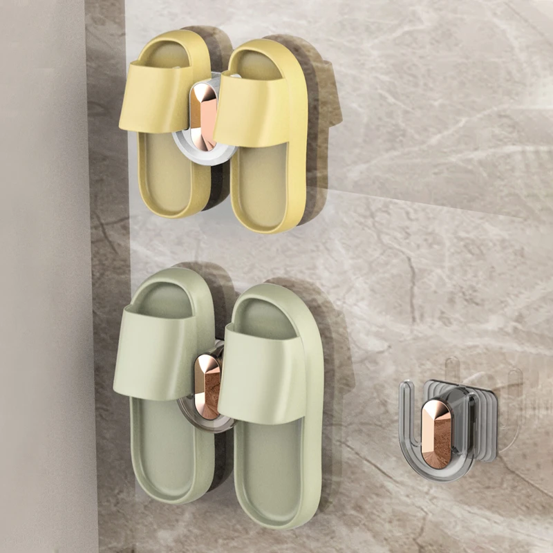 浴室拖鞋架免打孔壁挂卫生间置物架厕所沥水挂钩架子收纳神器挂架