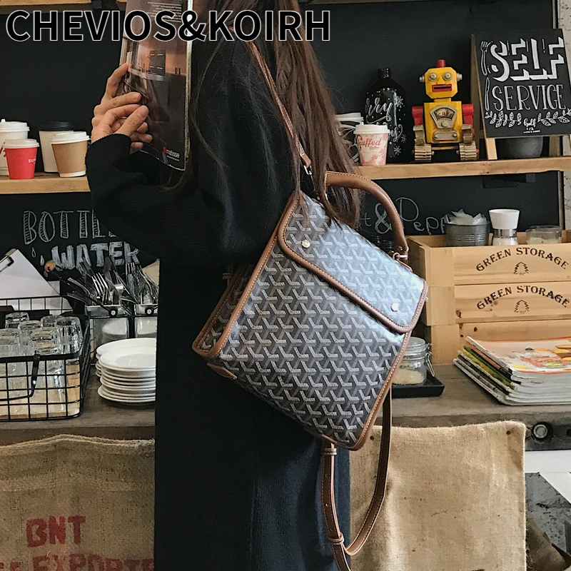 CHEVIOS&KOIRH狗牙背包包女2025新款时尚网红VC阿希哥同款双肩包