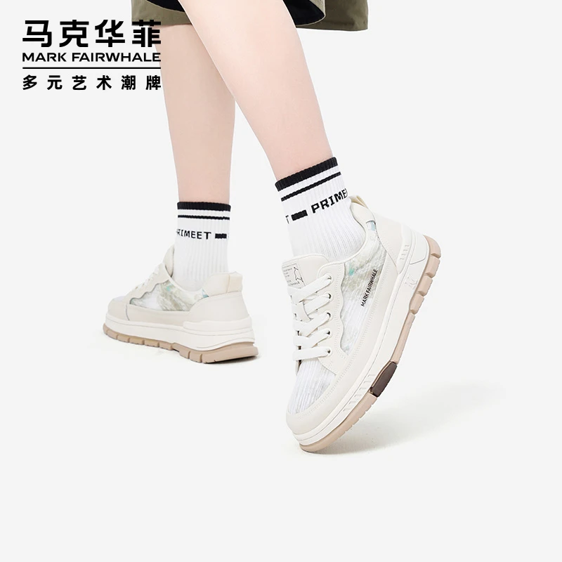 马克华菲时尚简约休闲鞋百搭潮流经典透气低帮鞋