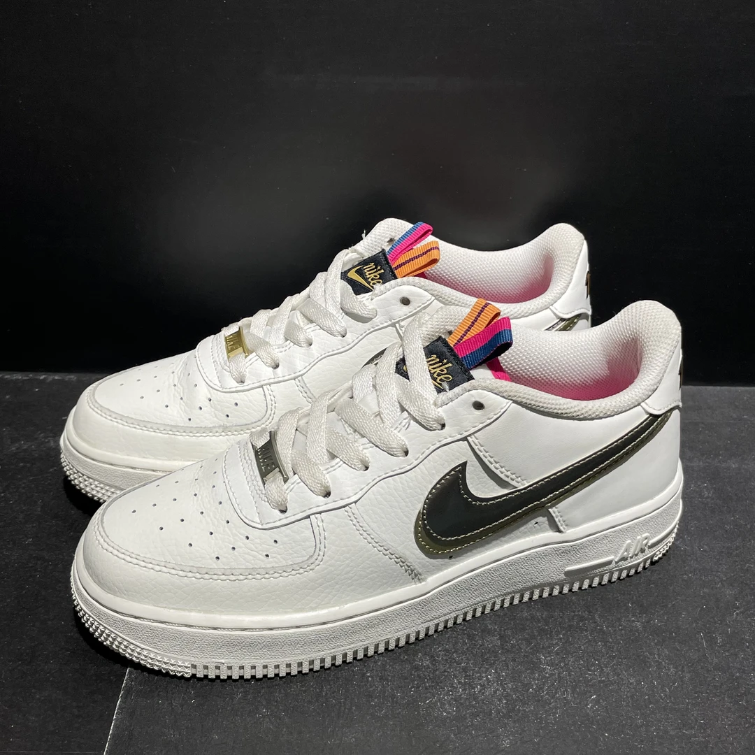 38.5码240内长｜正品9新 nike AF1 空军一号 金银双钩 板鞋