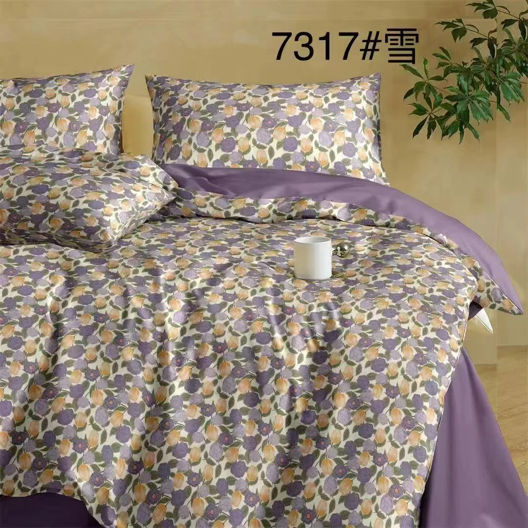 【花样时光】纯棉磨毛加厚轻奢印花机洗小清新双人家用床单