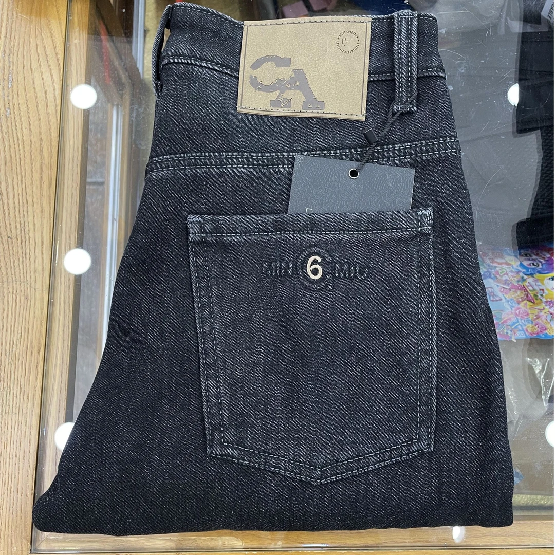 男生牛仔裤冬款加绒8811简约百搭弹力小裤脚长裤