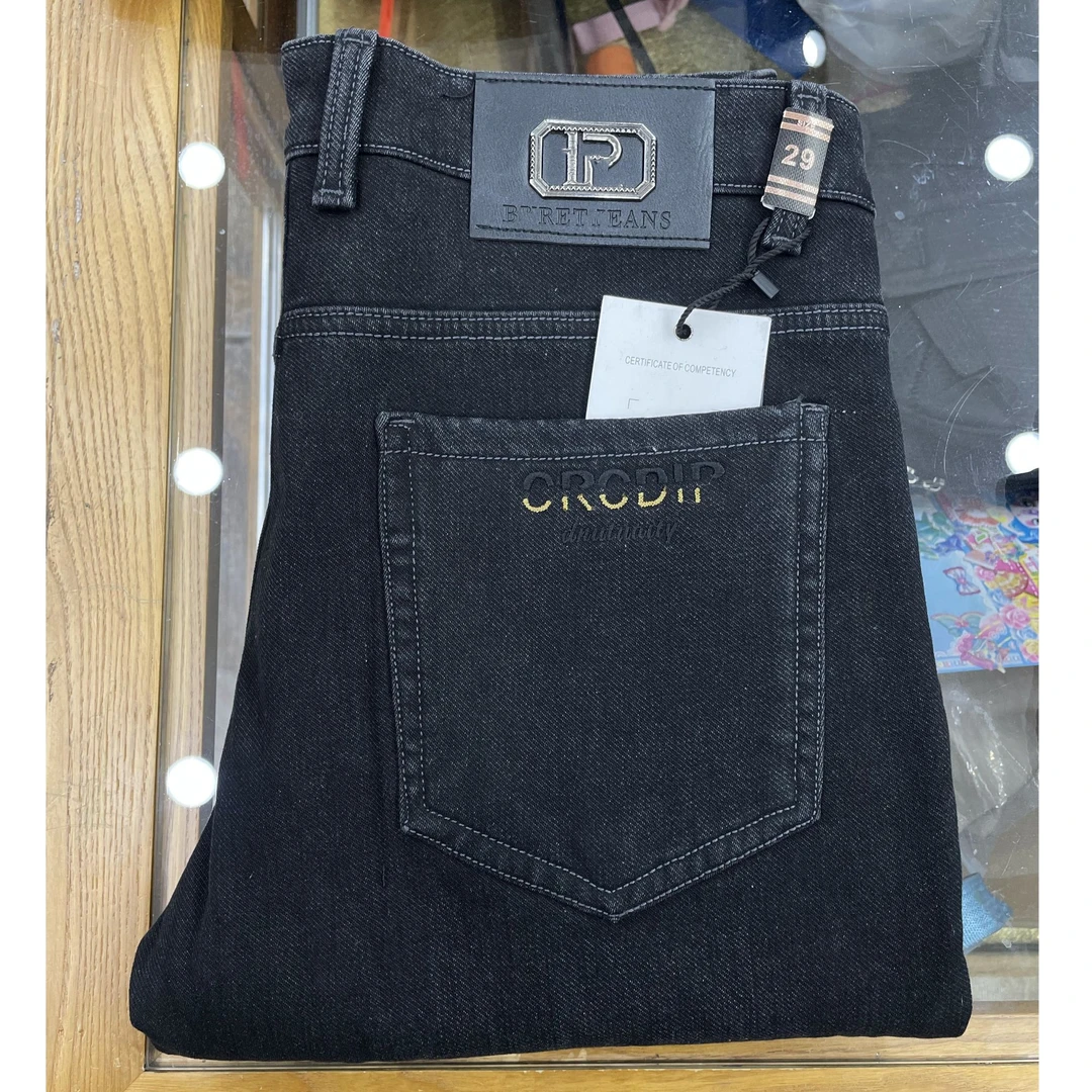 男生牛仔裤冬款加绒263简约百搭弹力小直筒长裤