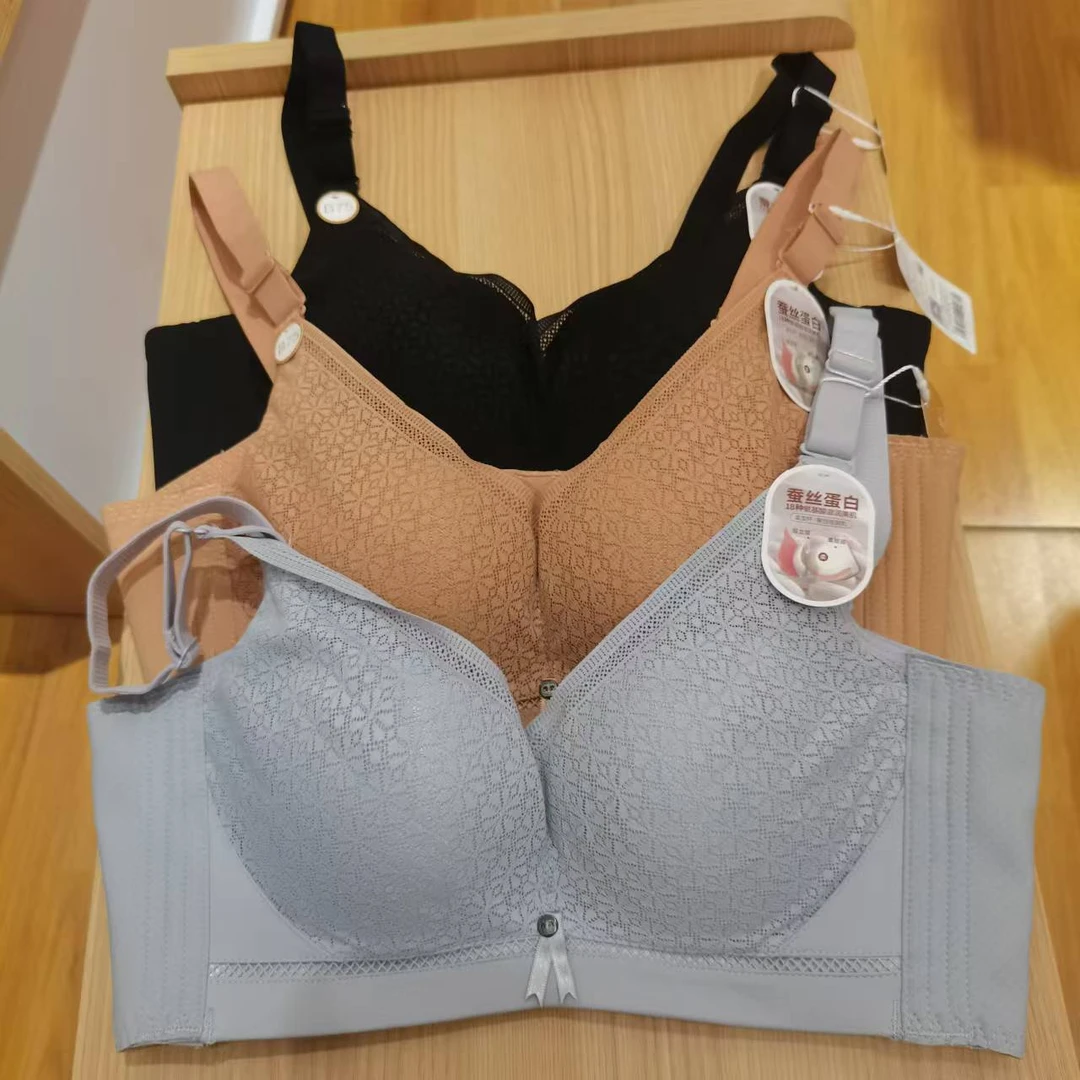 LJ14K1蕾丝软钢圈中厚B杯柔型侧收聚拢后四排扣性感文胸