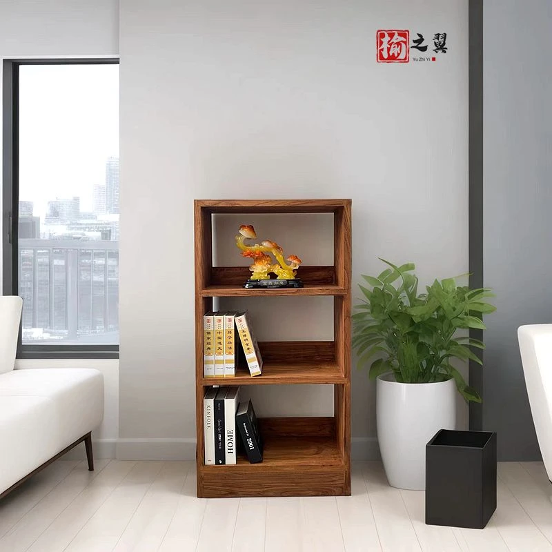 简约落地实木柜子客厅家用矮柜子阳台柜简易书柜儿童小书柜多层柜