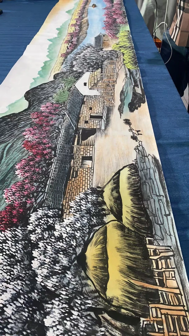 【秋风堂】江南水乡山水长卷画 芯