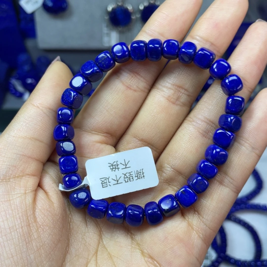 青金石6m小方糖手串未镶嵌