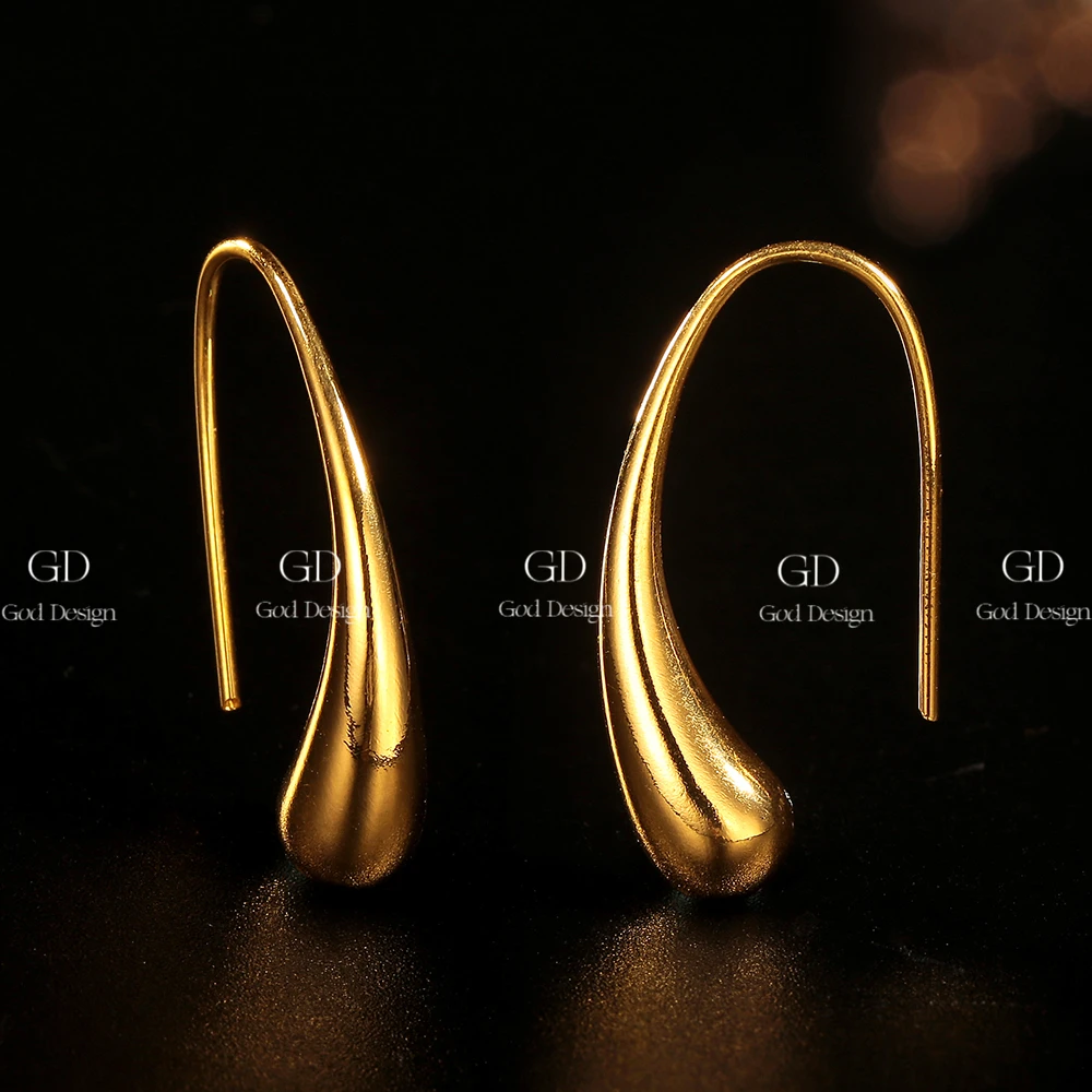 【巧儿专属】足金999鲁伯特之泪水滴耳钩 百搭轻奢时尚