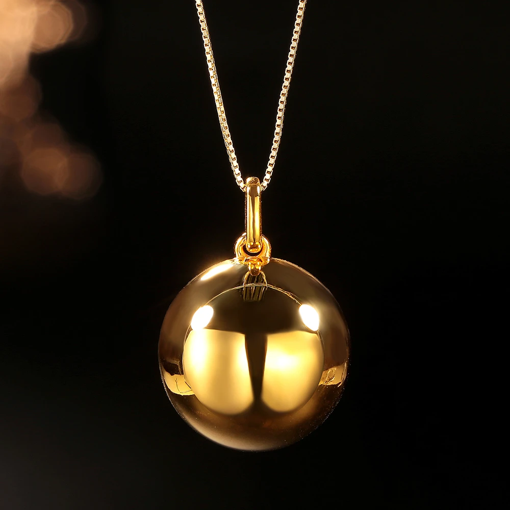 【巧儿专属】18k金大金球18mm+百搭吊坠（不含链）时尚 五金女孩