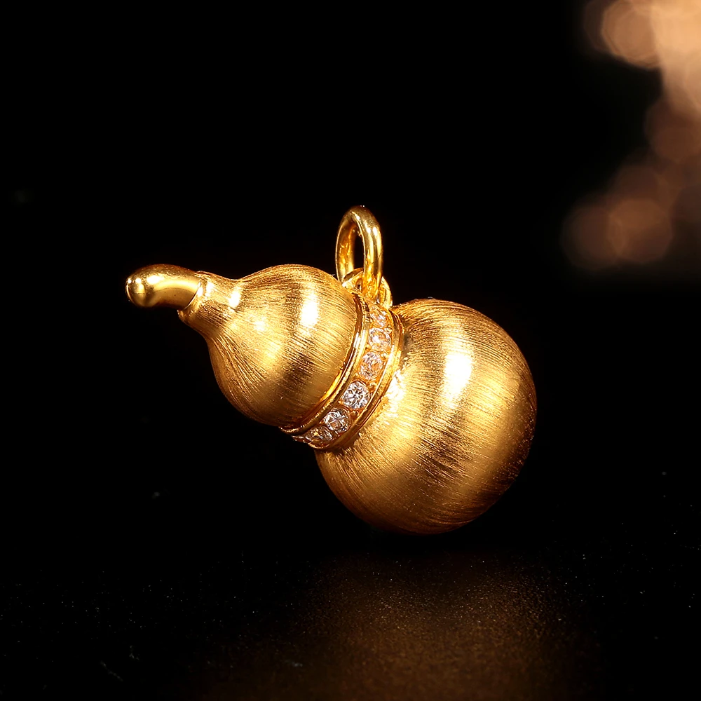 【破冰珠宝】18k金布契拉提拉丝宝葫芦大版滴流