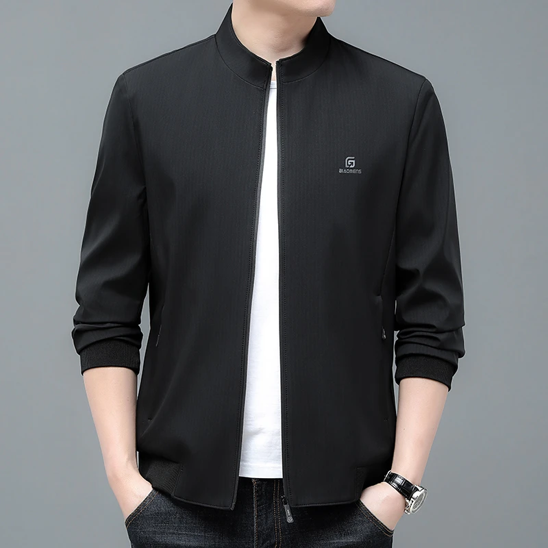 男士外套春秋款中老年男装爸爸装商务夹克男外套男款2023新款春装