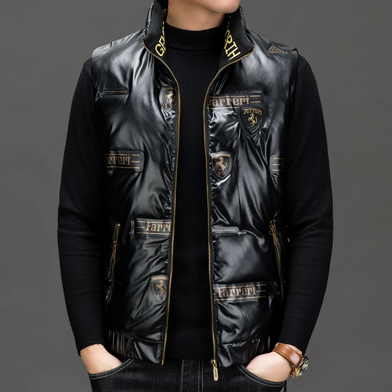 欧货羽绒马甲男秋冬季新款潮流修身大码坎肩青年时尚保暖立领外穿