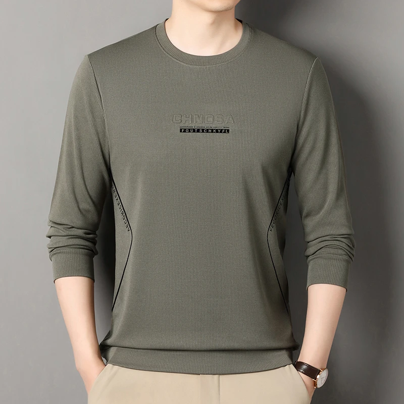 新款男士春秋季长袖圆领卫衣中青年休闲潮流秋季男上衣百搭