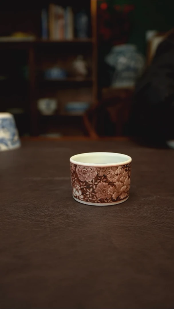 【闪购商品】瓷杯空谷元仿 万花杯杯