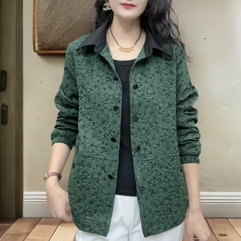 新款时尚洋气高档大码秋款加厚妈妈装休闲外套秋季长袖春秋秋装