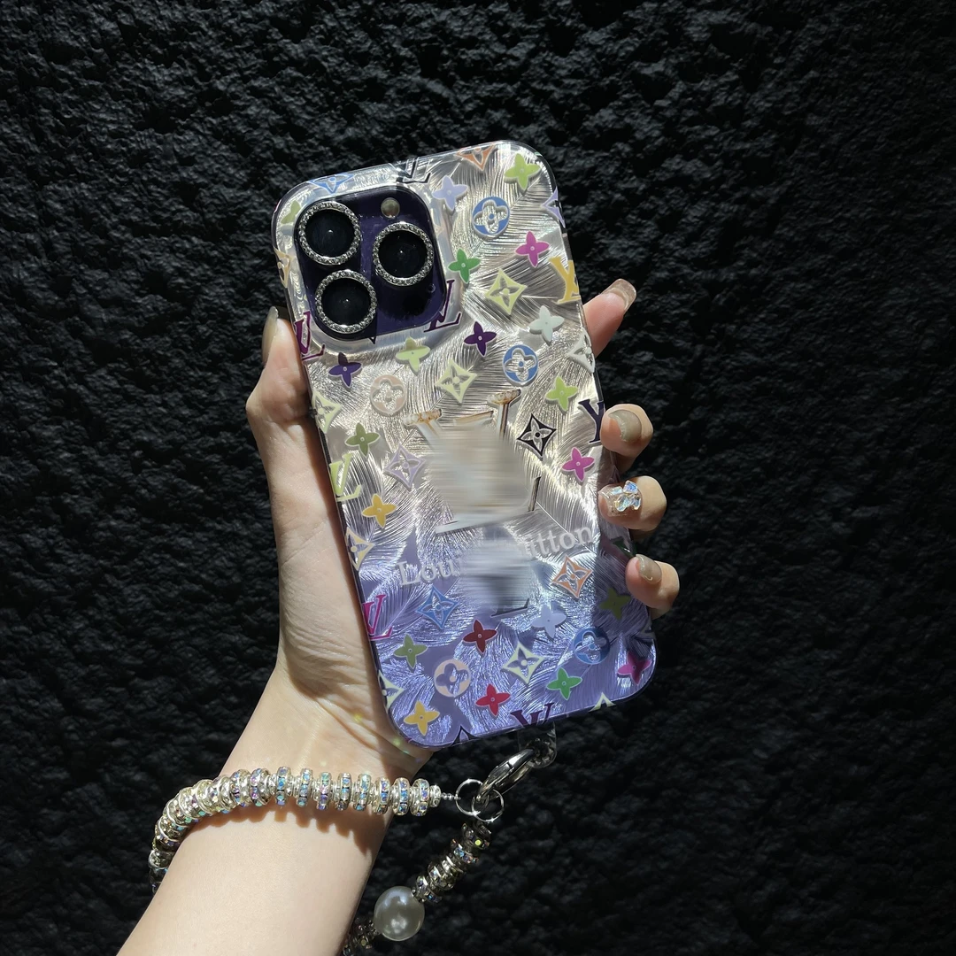 双层小香羽毛烫金iPhone15promax手机壳14网红13创意女防摔保护壳