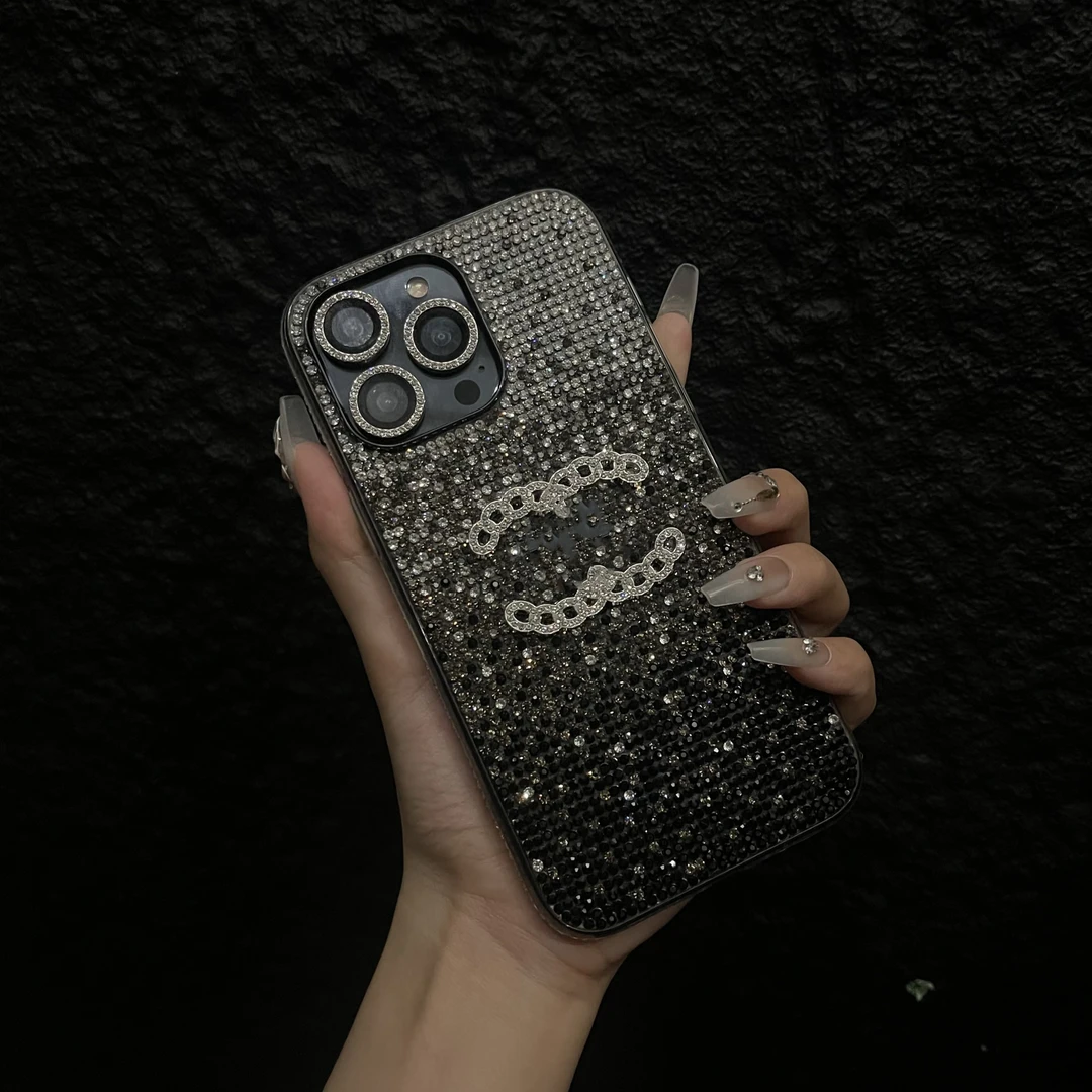 碎钻满天星渐变iphone15promax奢华潮牌手机壳14plus女款适用苹果
