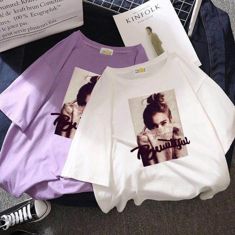 短袖女学生韩版宽松t恤上衣